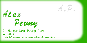 alex pevny business card